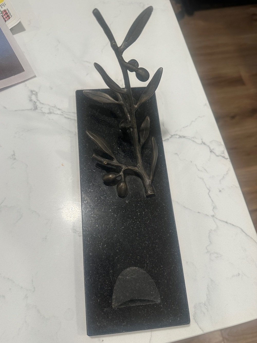 Michael Aram Olive Branch Wine Rest Bottle Holder